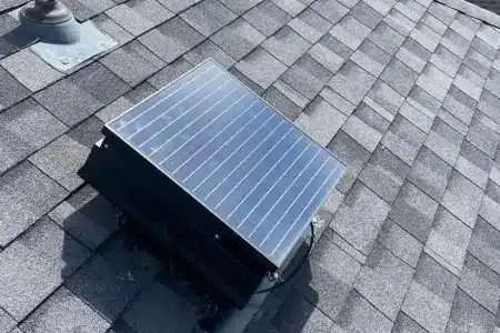 Solar powered attic fan