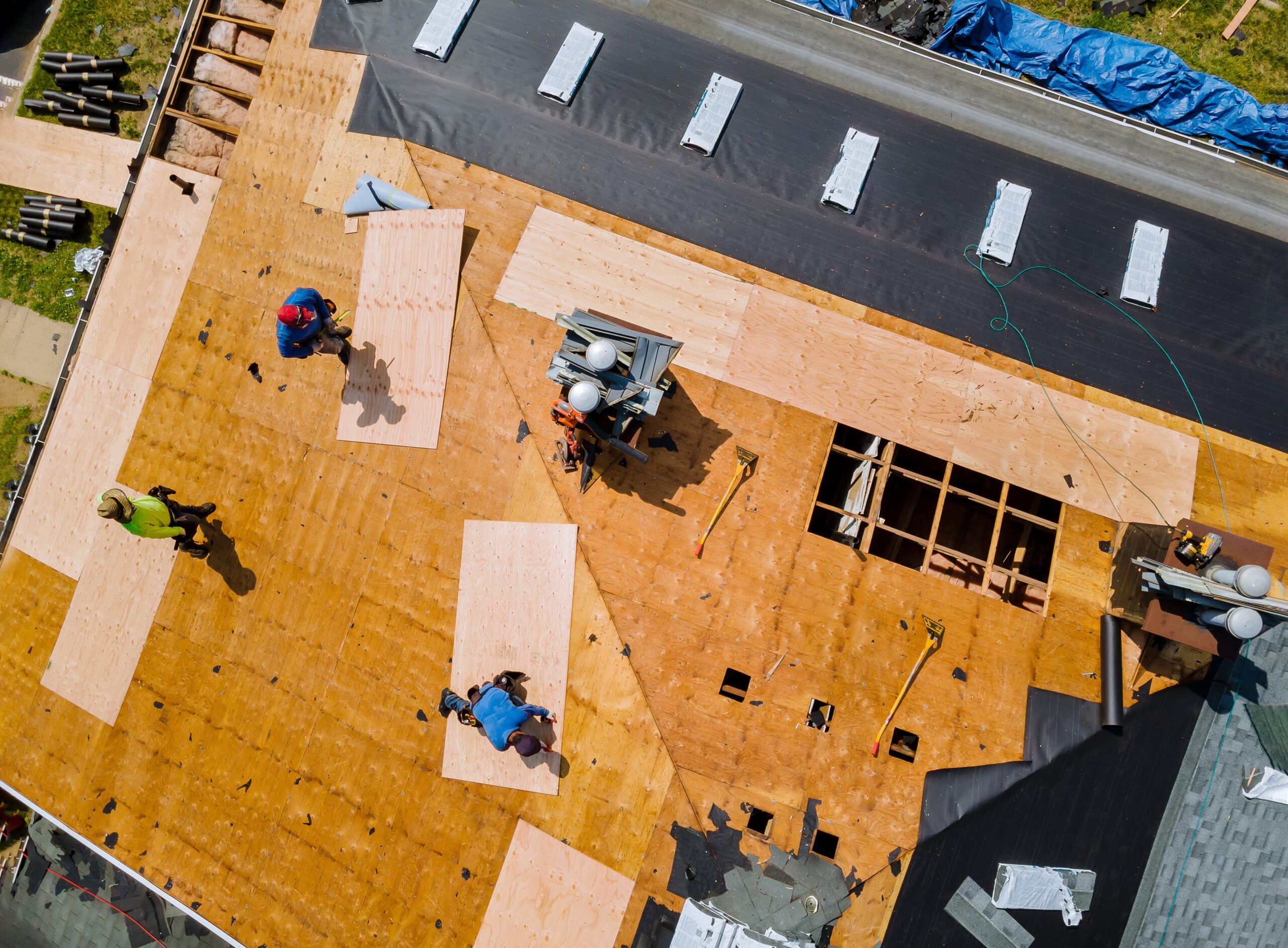 a photo of roof replacement in reference to the question "How long does it take to replace a roof?"