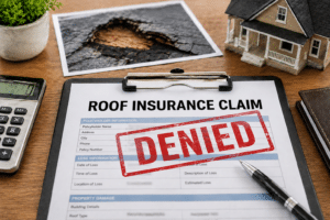 A denied roof insurance claim in reference to a blog about what to do if insurance denied roof claim