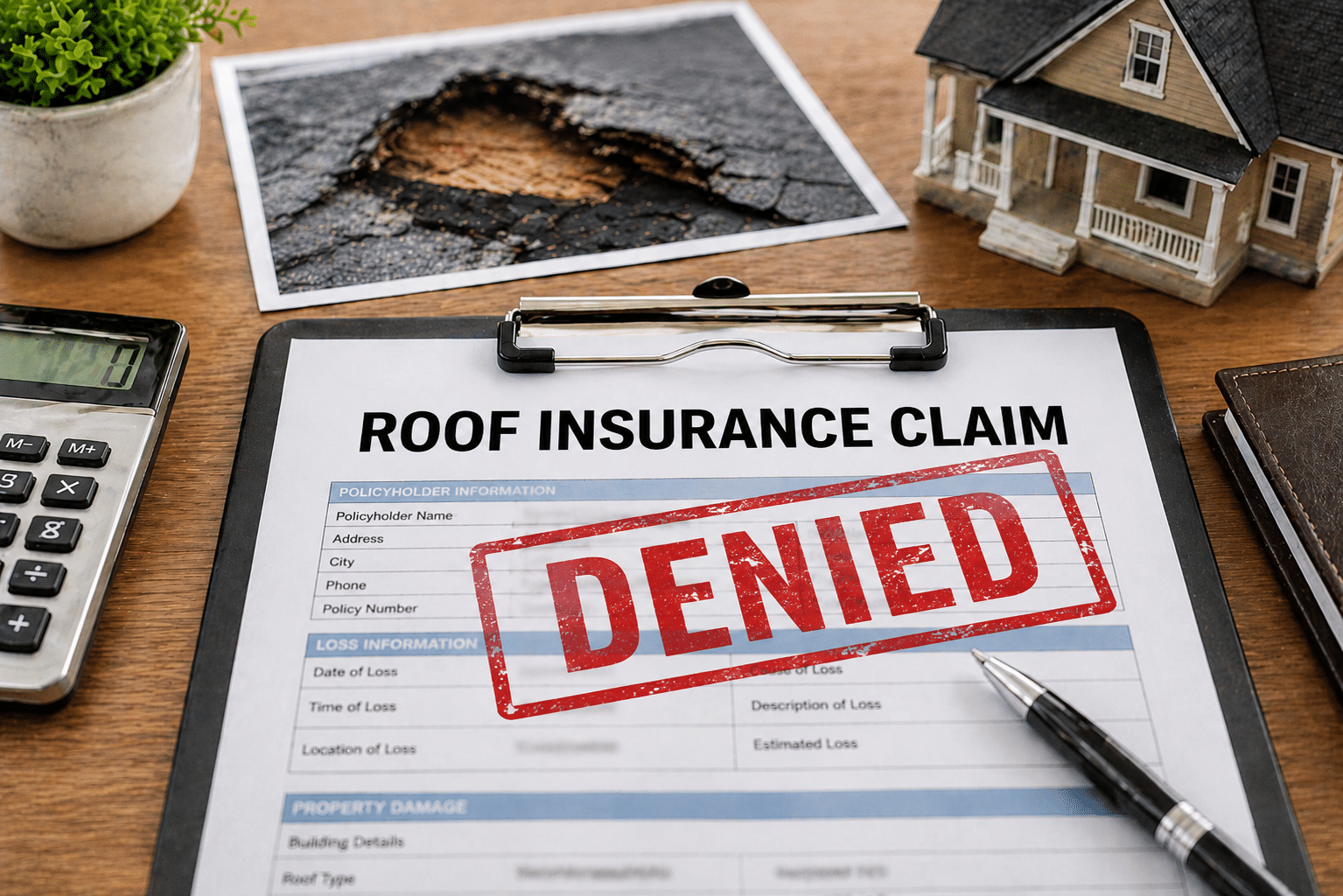 A denied roof insurance claim in reference to a blog about what to do if insurance denied roof claim