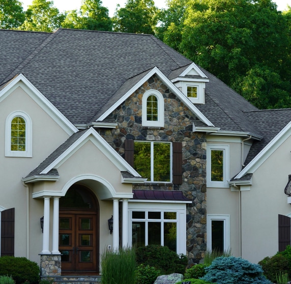 House with grey roof