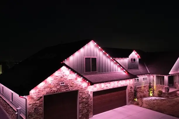 pink holiday lighting